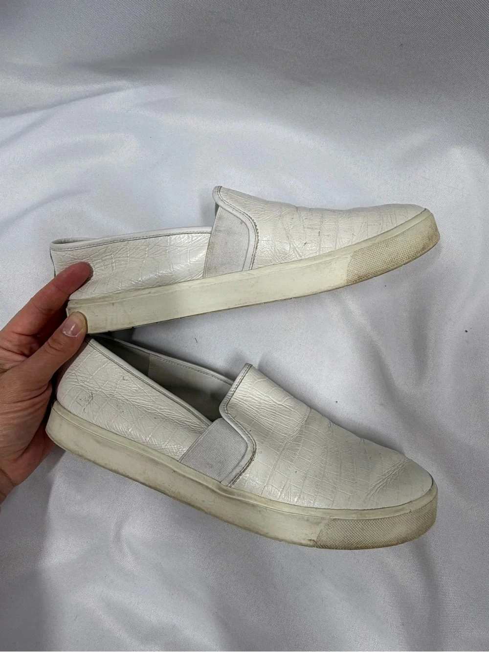 Vince | Genuine Leather Blair Sneakers Slip On White Upper Women's Size 9M